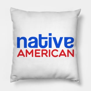 Native Anerican Blue And Red Pillow