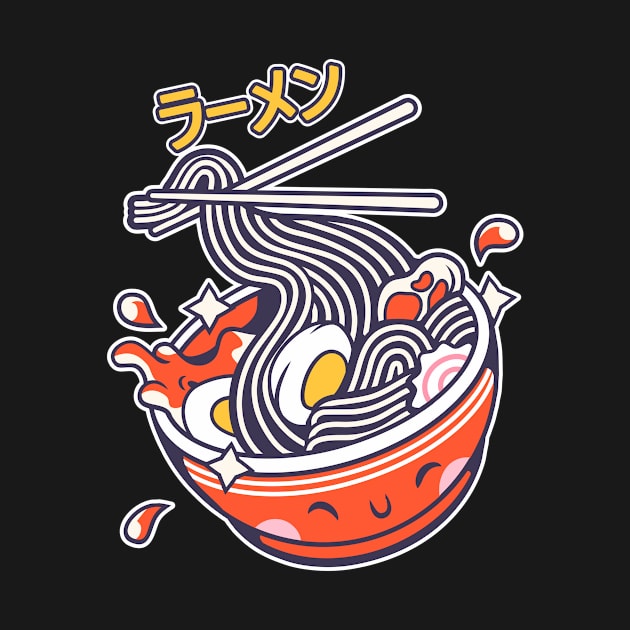 Ramen Bowl - Kawaii Style - Delicious Ramen - Ramen Lover Gifts by PorcupineTees