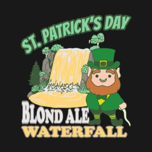 St Patricks Day Blond Ale Beer Waterfall T-Shirt