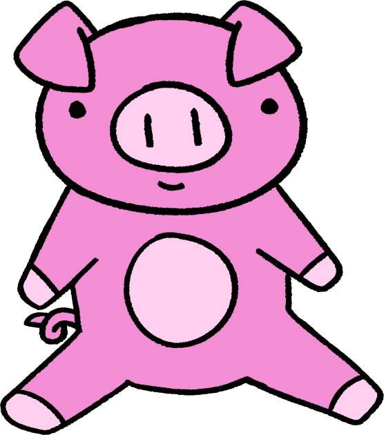 Get piggy with it! Kids T-Shirt by ncprocter