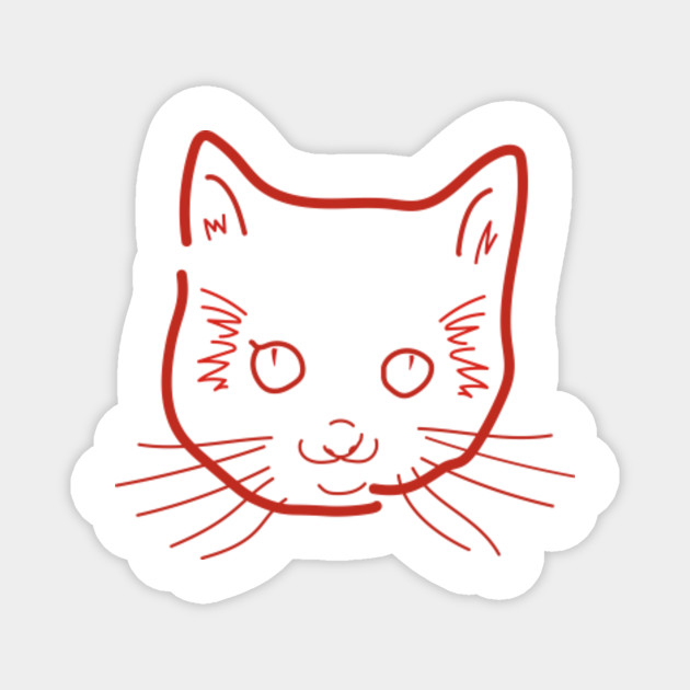Cat Pet Minimalist Abstract Art Fineart Cats Magnet Teepublic