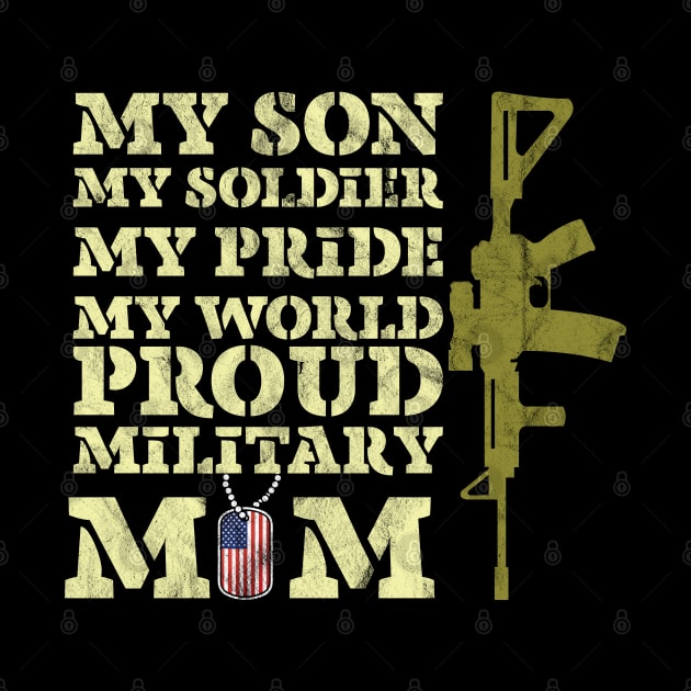 Proud Military Mom Gift by BadDesignCo