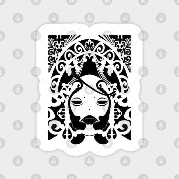 Grimoire Weiss (Black on White) Magnet by SJBTees