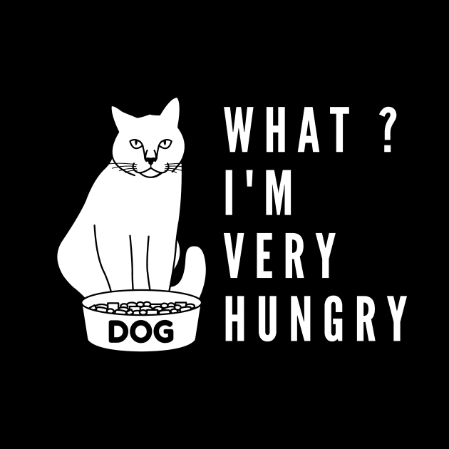 What i'm hungry funny cat and dog bowl by Cute Tees Kawaii