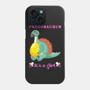 Preggosaurus cute pregnancy dinosaur for a mom to be Phone Case