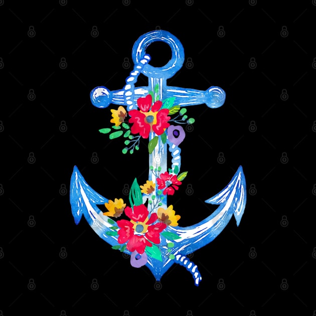 Anchor With Flower by Mako Design 