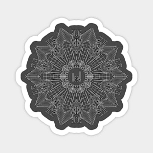 Mandala Wind Instruments (white) Magnet