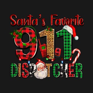 Santa's Favorite 911 Dispatcher T-Shirt