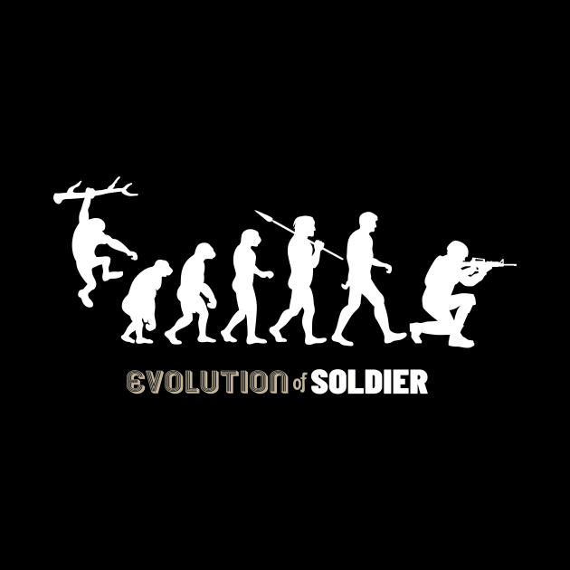 Evolution Of Soldier by ThyShirtProject - Affiliate