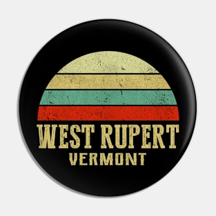 WEST RUPERT VERMONT Vintage Retro Sunset Pin