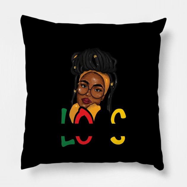 Glasses Make Me Sexy Locs Make Me Dangerous Black Women Pillow by anesanlbenitez