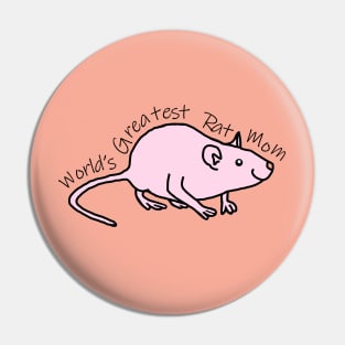 Worlds Greatest Rat Mom Pin