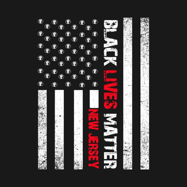 New Jersey black lives matter Flag American Vintage by Jannysingle