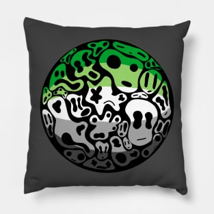 Aromantic Pride - Ghost Bubble Pillow