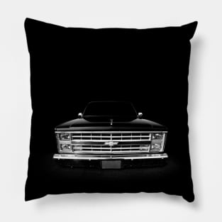 Slammed Chevy Silverado Squarebody - Black Pillow