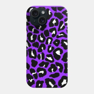 Purple Leopard Spots Print Large Phone Case