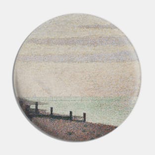 Honfleur, one evening, mouth of the Seine by Georges-Pierre Seurat Pin