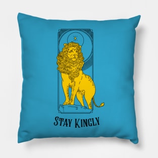 “Stay Kingly” Regal Lion Pillow