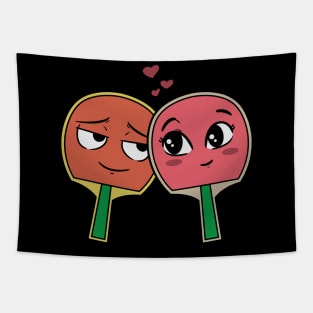 Ping Pong Table Tennis Tabletennis Couple Anniversary Gift Tapestry