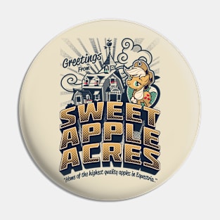 Greetings From Sweet Apple Acres Pin