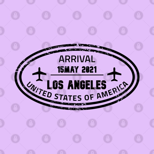 Los Angeles passport stamp by Travellers