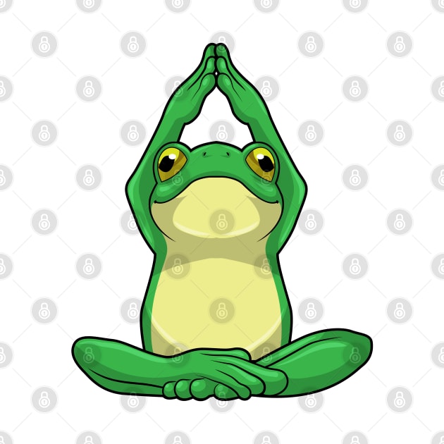 Frog at Yoga in Cross legged by Markus Schnabel