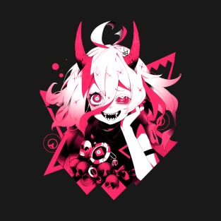 Devil Anime Girl - Anime Bones T-Shirt