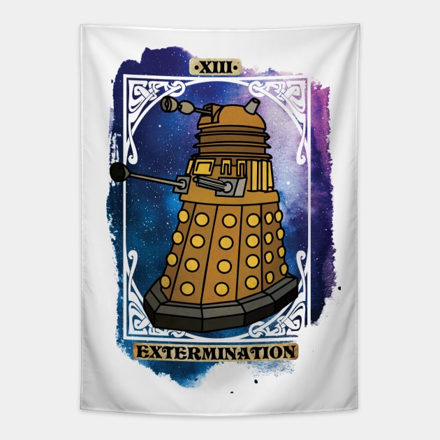 Whovian Tarot: XIII Extermination Dalek Tapestry by Perpetual Brunch