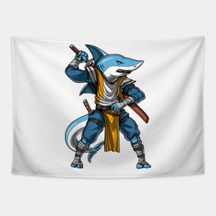 Shark Samurai Ninja Tapestry