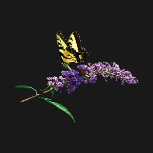 Butterfly Bush - Tiger Swallowtail on Purple Butterfly Bush T-Shirt