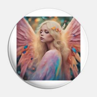 angel with pink wings Pin