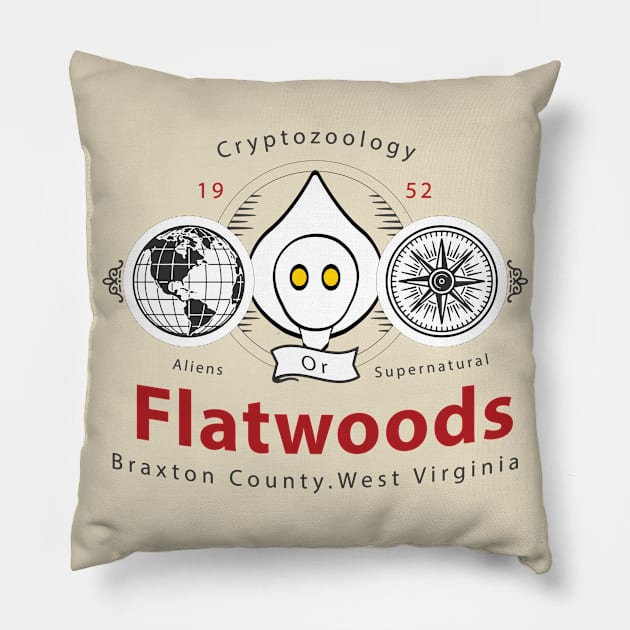 Flatwoods Monster Pillow by JonHale