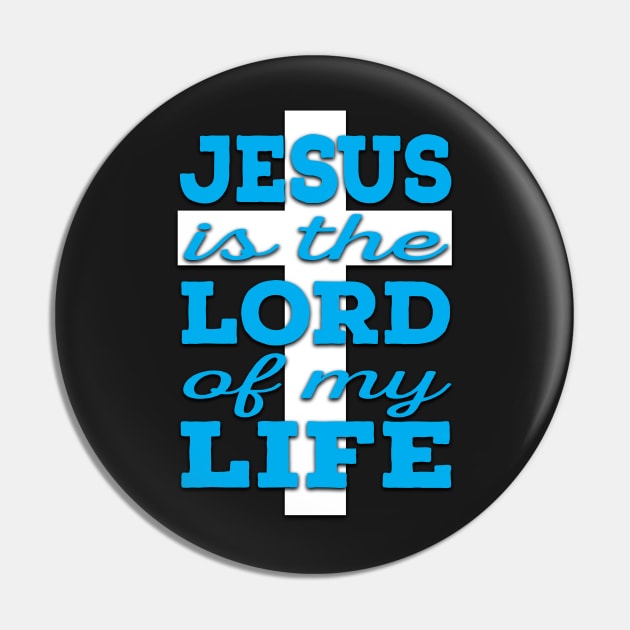 Jesus is Lord (blue and white) Pin by VinceField