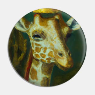 Giraffe with a Crown Pin