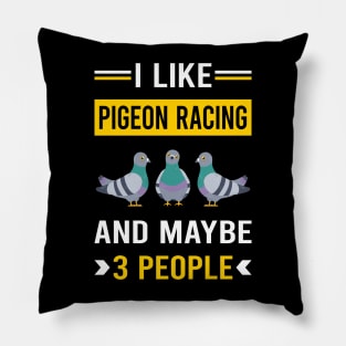 3 People Pigeon Racing Race Pillow