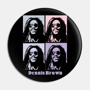 Dennis Brown 80s Pop Art Pin