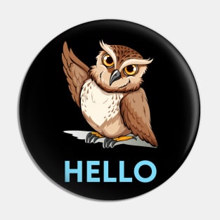 Owl hello Pin