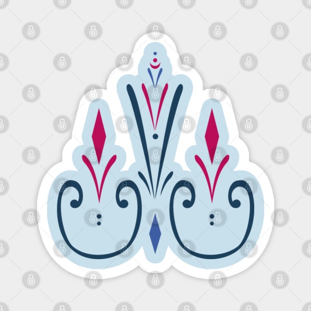 Queen Elsa Coronation Dress Pattern Magnet by Mint-Rose