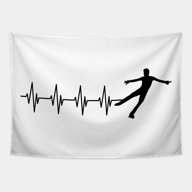 Ice skate dance heartbeat Tapestry by KC Happy Shop