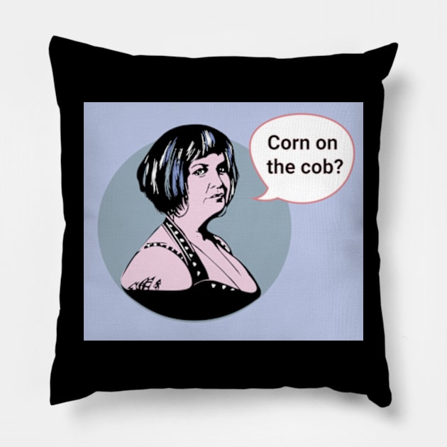 Gavin and Stacey Pop Art 'Corn On The Cob' Pillow by Gallery XXII