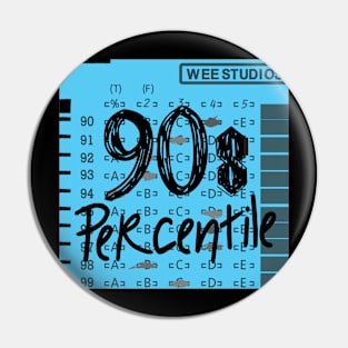 90s Percentile Logo - BLUE SQUARE Pin