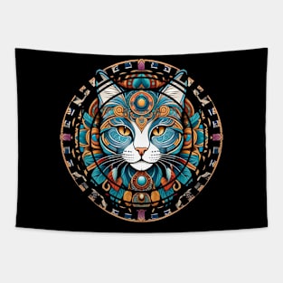 Cat Mandala Inca God Tapestry