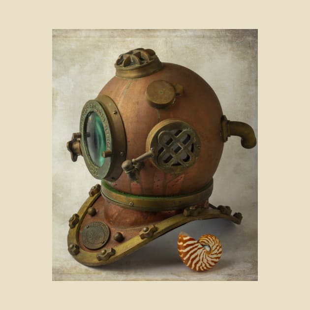 Divers Helmet With Seashell by photogarry