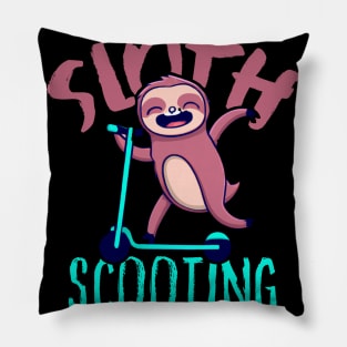 Funny E-Scooter, Cute Kawaii Sloth Driving Scooter Pillow