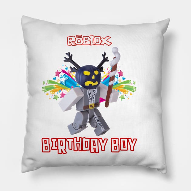 The Birthday Boy - Roblox Pillow by SusieTeeCreations