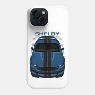 Ford Mustang Shelby GT350R 2015 - 2020 - Ford Performance Blue - Black Stripes Phone Case