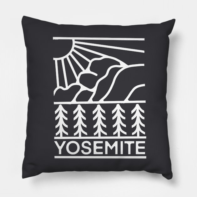 Yosemite National Park Pillow by Skilline