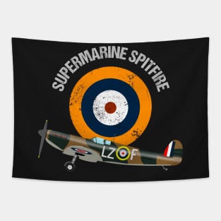 Supermarine Spitfire RAF Warbird Military WW2 Aircraft Plane Flugzeug MKI Tapestry