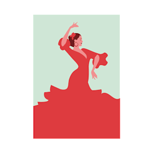 Beautiful Spanish flamenco dancer T-Shirt