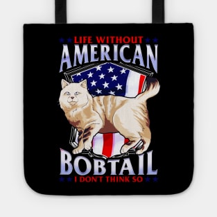 Cat Mom American Bobtail Gift American flag Tote